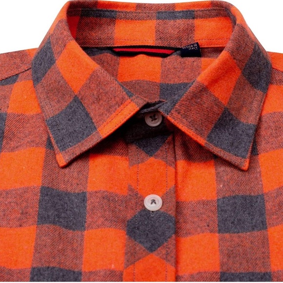 BRAND NEW MENS PLAID FLANNEL REGULAR FIT SHIRT. NWT - Picture 2 of 4